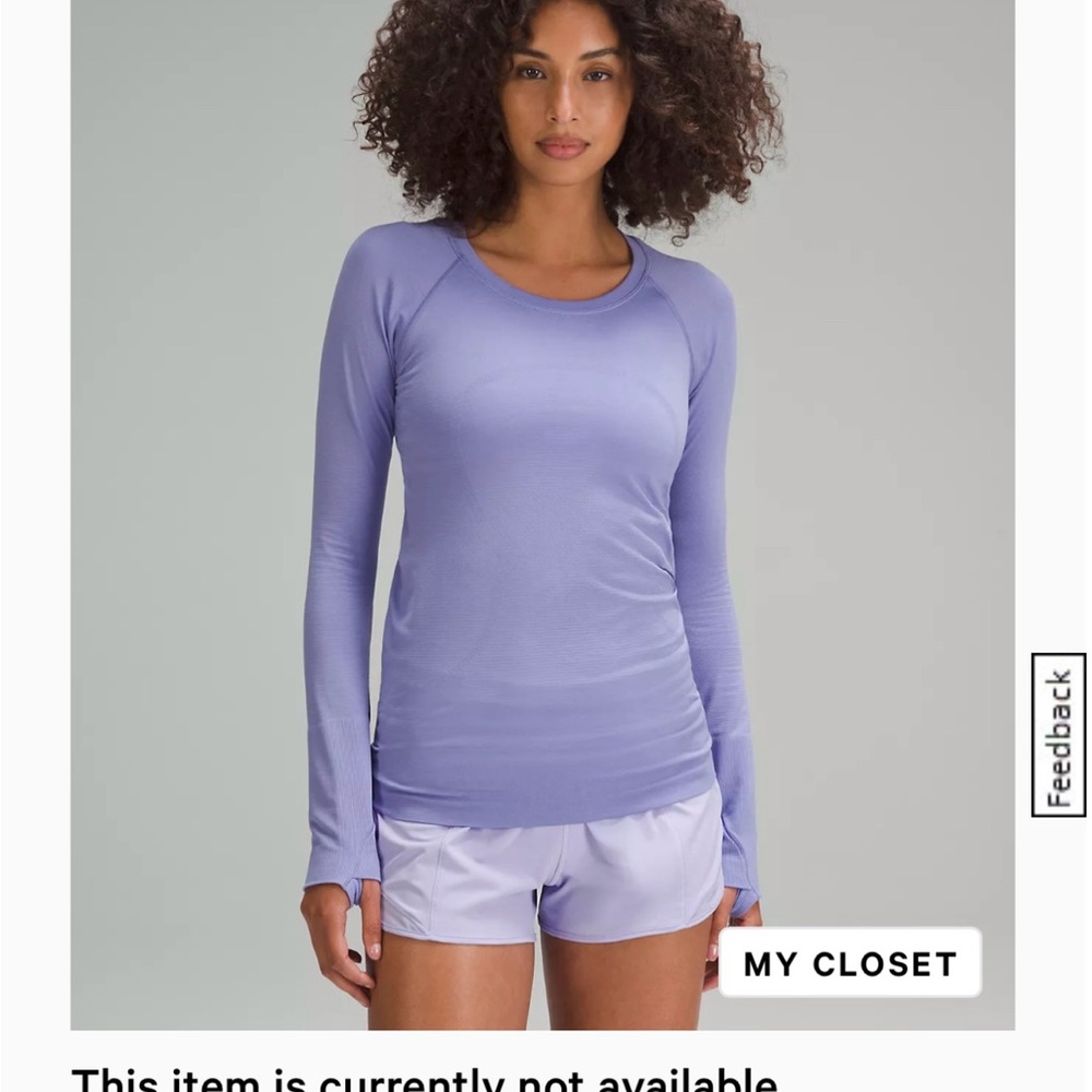 Lululemon swiftly tech long sleeve regular length size 4